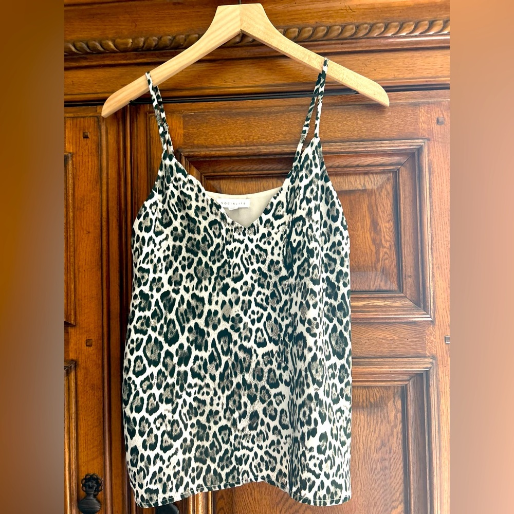 Women’s snow leopard print top